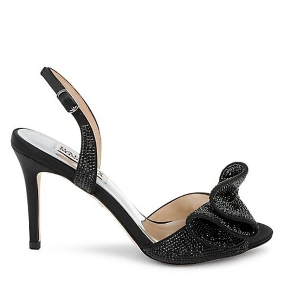 Worn Once - Badgley Mischka Womens Rennie Statement Stiletto - Black - 6 & 5.5 - Picture 2 of 4